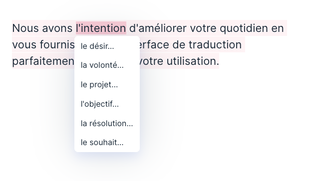 Image illustrative pour l'article de blog Peaufinez vos traductions en sélectionnant des phrases ou mots alternatifs