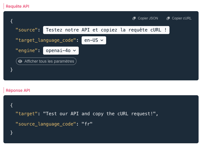 Illustration de la sandbox de l'API