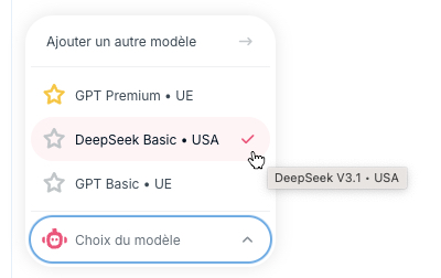 Selecteur DeepSeek
